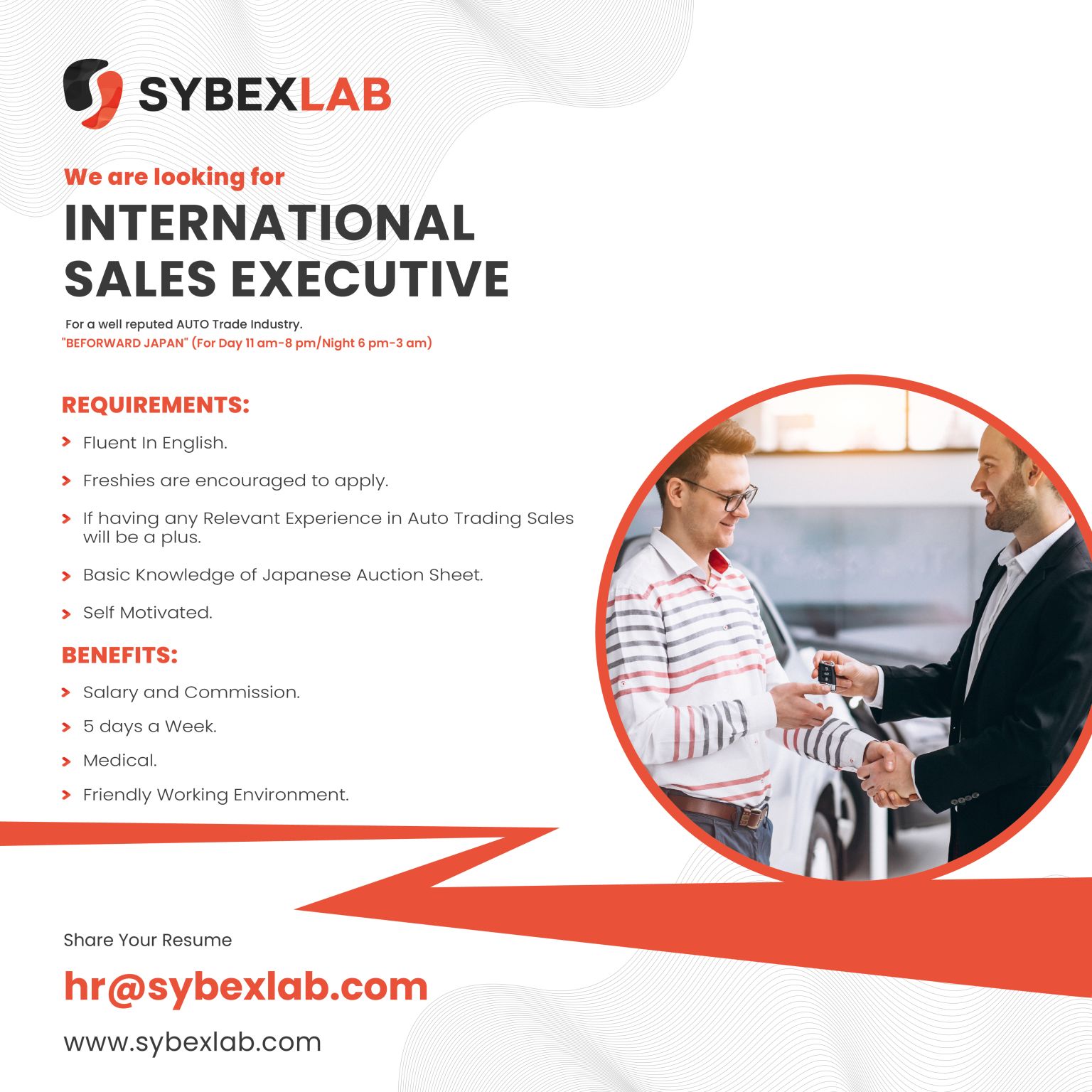 Sales Representative - Auto Trade Industry