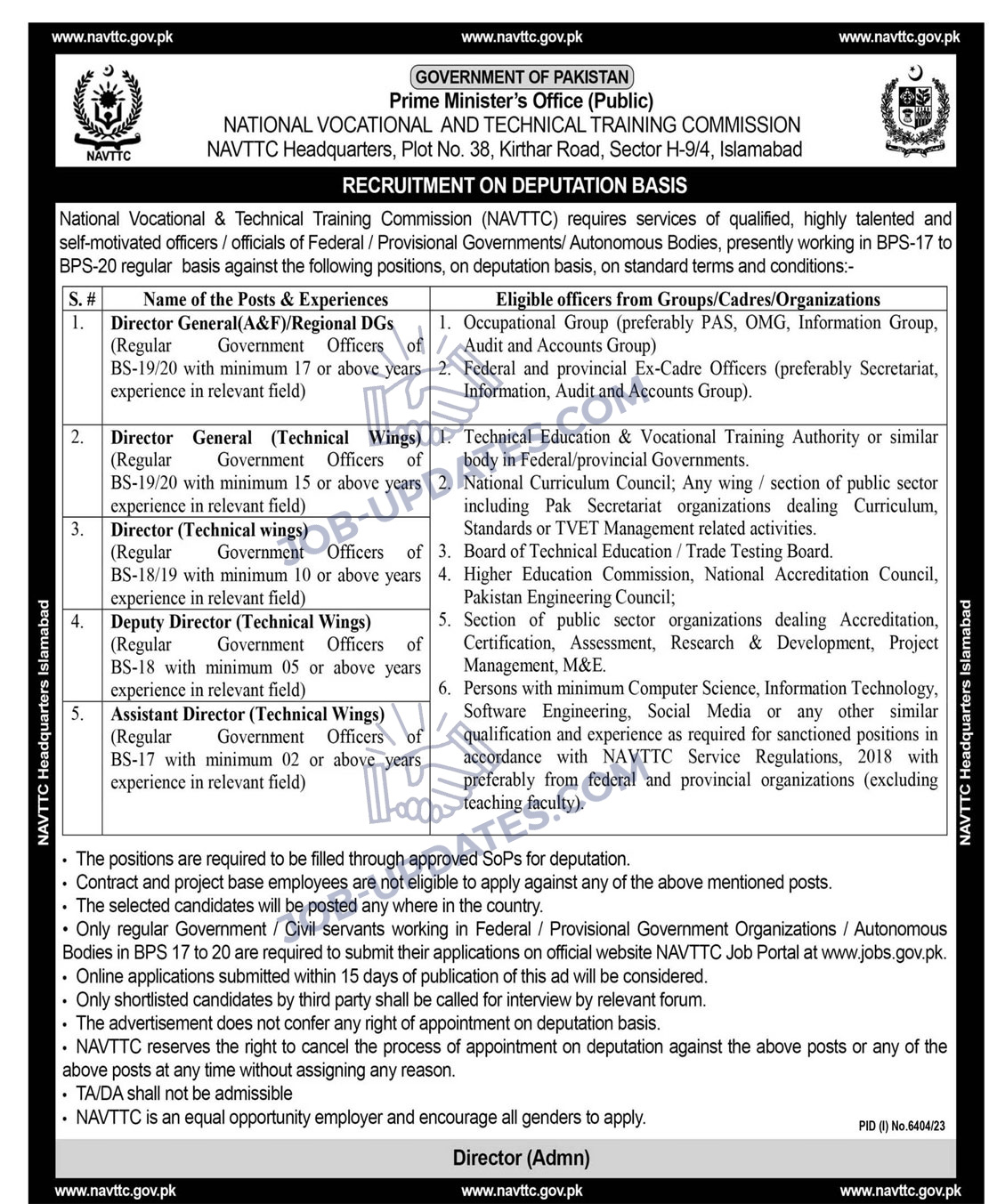 National Vocational & Technical Training Commission Islamabad