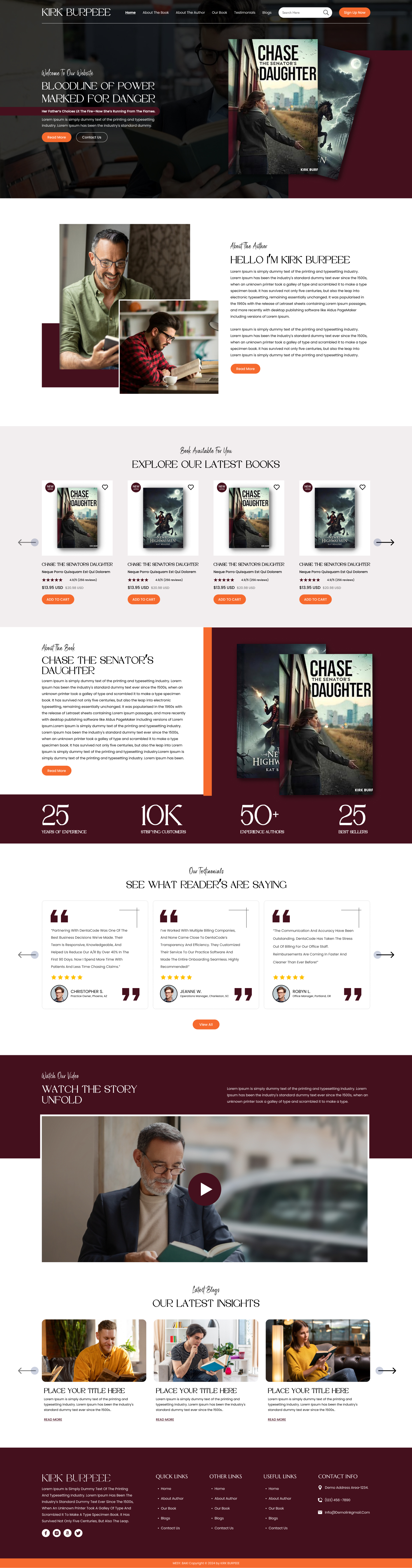 Book Author Web Template - 03